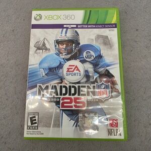 Madden NFL 25 EA Sports Microsoft Xbox‎ 360 2013 Football Game Barry Sanders